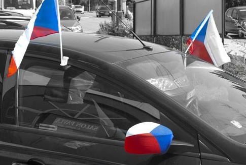 Vlajky na autozrcátka ČR