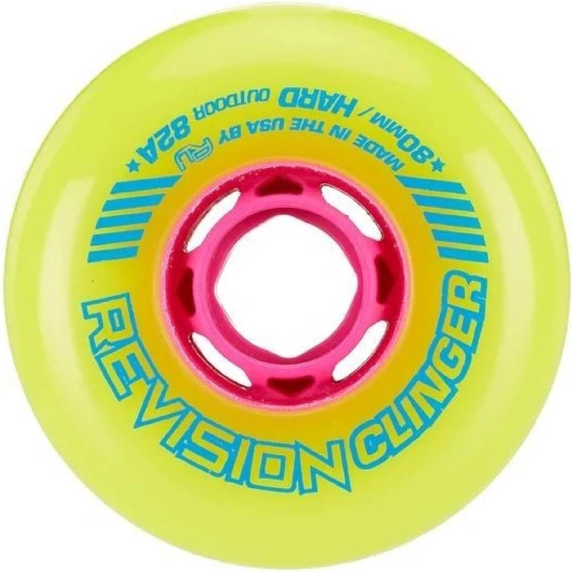 Kolečka Revision Clinger Outdoor Yellow/Pink 80mm HARD